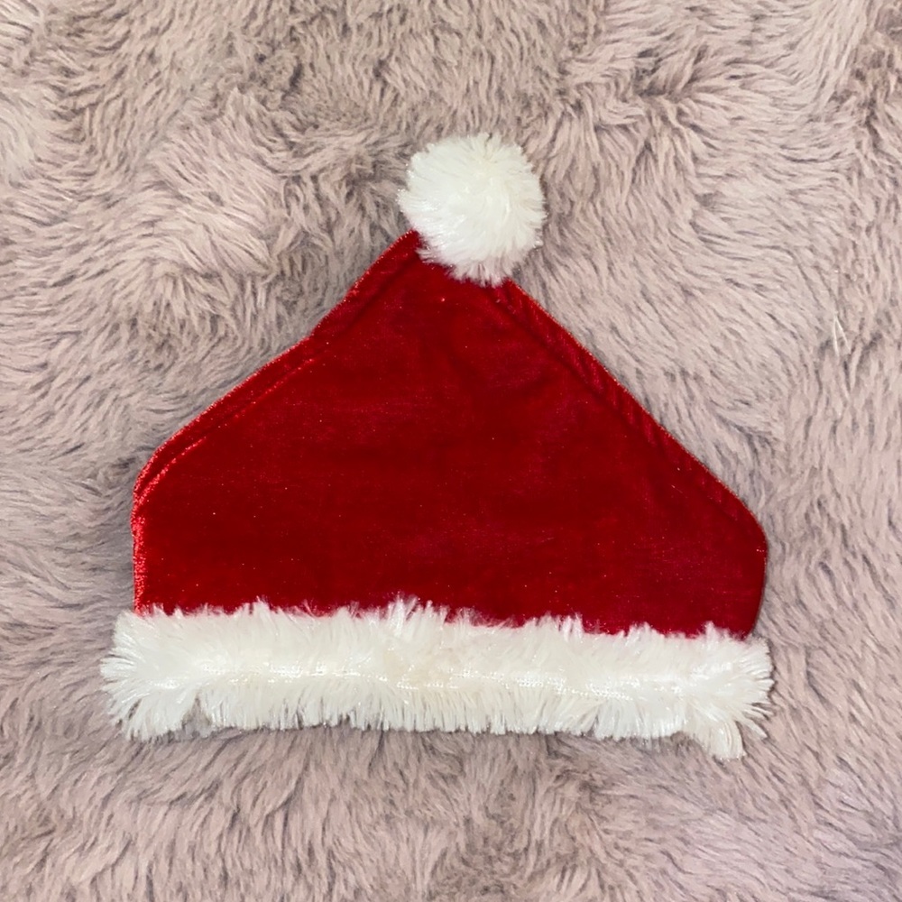 Pet doggy Santa Claus hat bandana Velcro handkerchief red white Christmas outfit